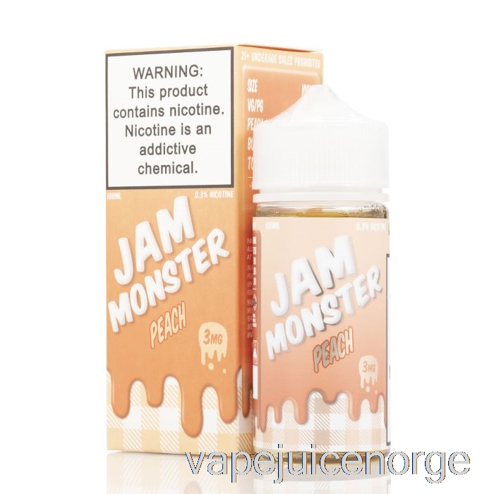 Vape Juice Fersken - Syltetøy Monster - 100ml 3mg